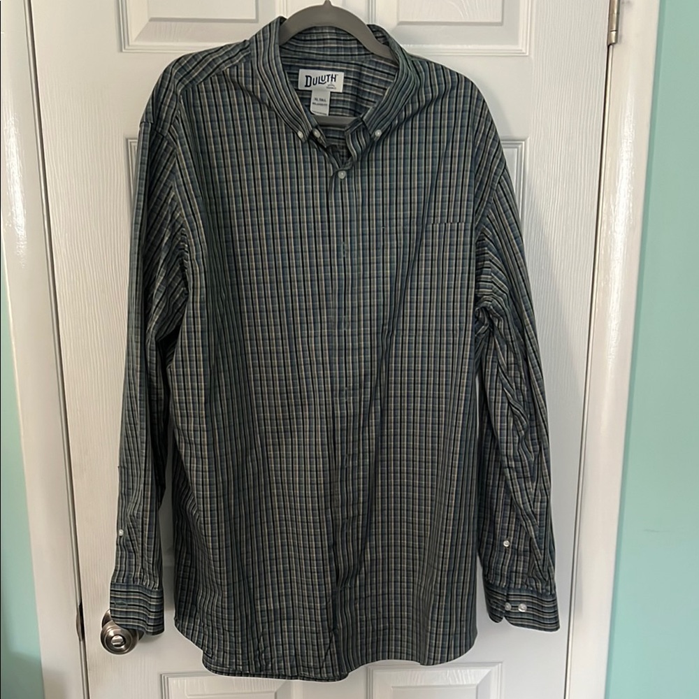 Duluth Trading Co. - XLT Men's Green Plaid Shirt